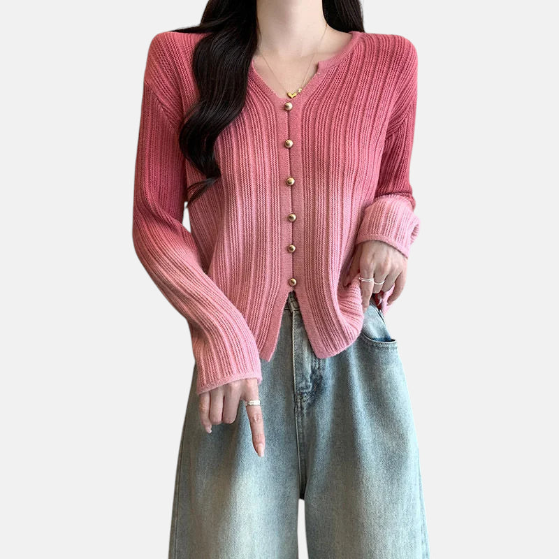 Pull dégradé rose