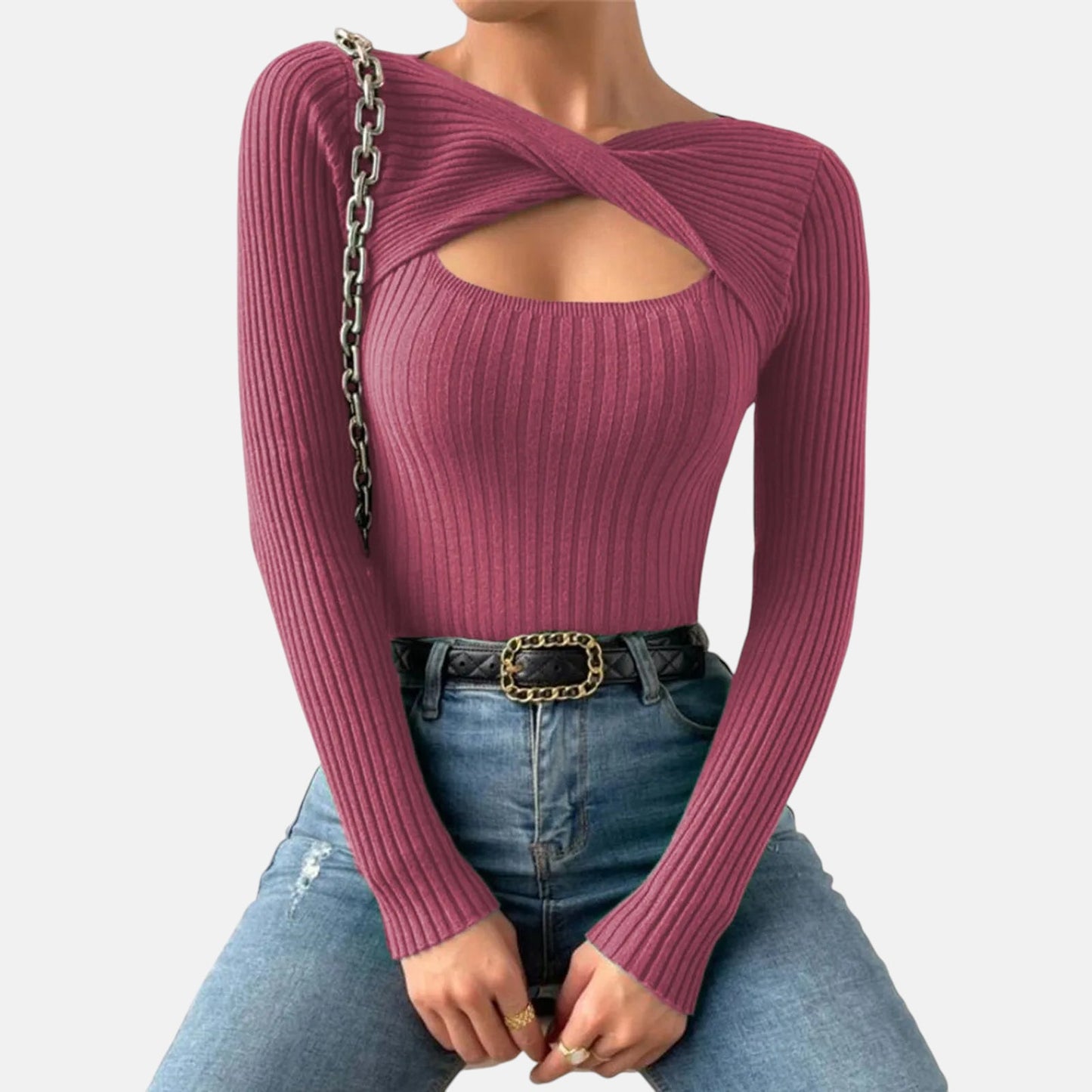 Pull rose framboise