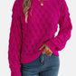 Pull ajouré rose fuchsia