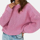 Pull en maille rose
