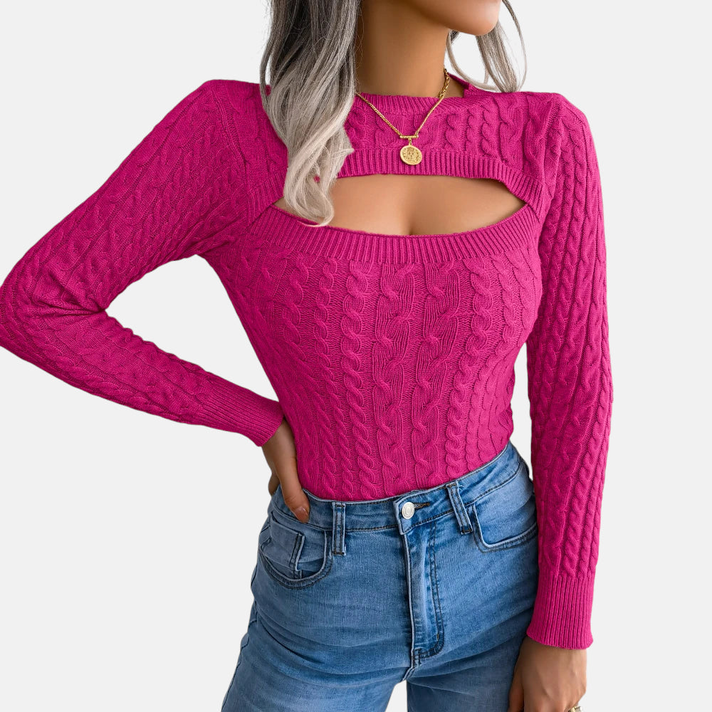 Pull fuchsia sexy femme