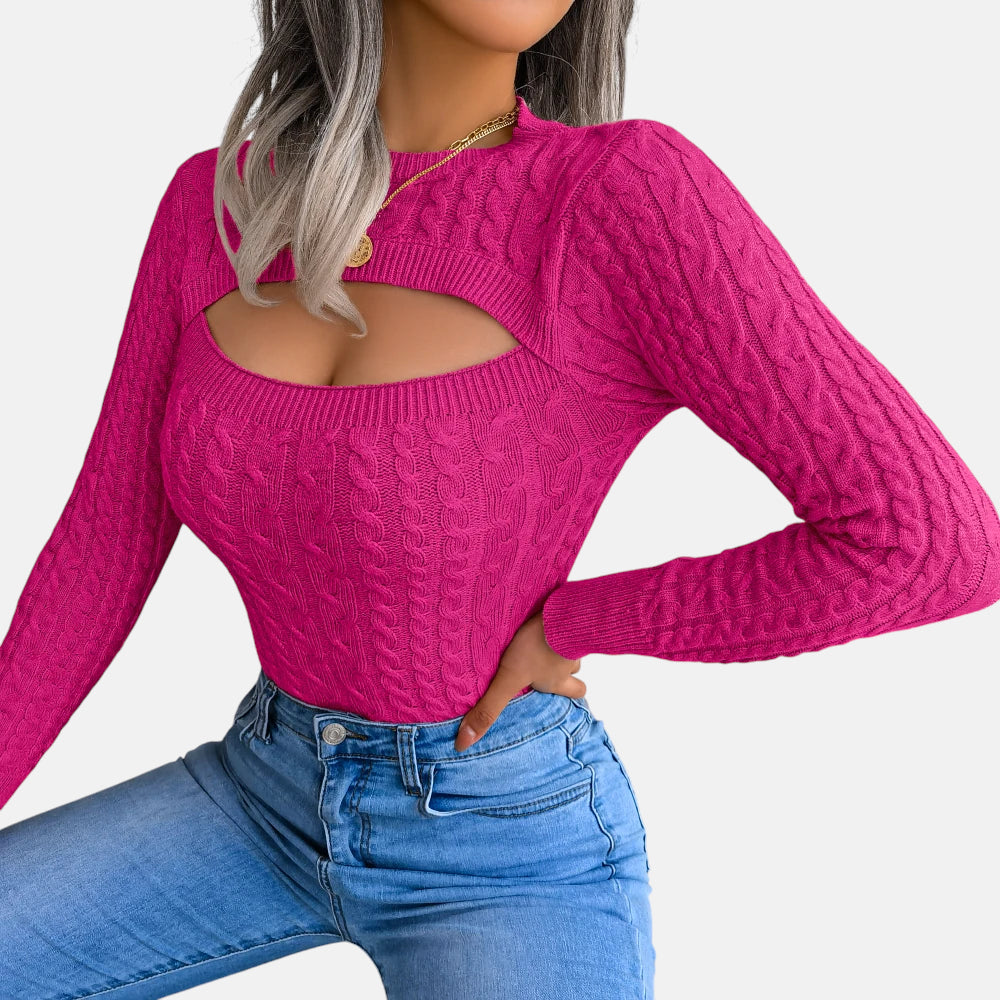 Pull fuchsia sexy femme