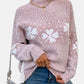 Pull hiver rose