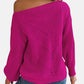 Pull oversize rose fuchsia