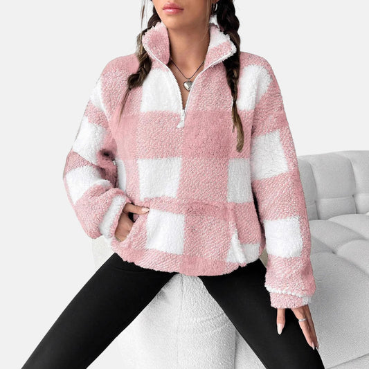Pull polaire rose