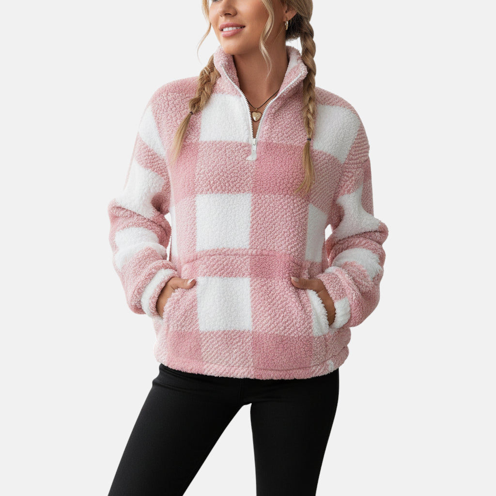 Pull polaire rose