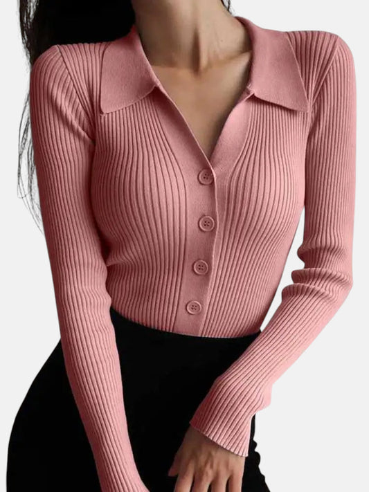 Pull polo rose