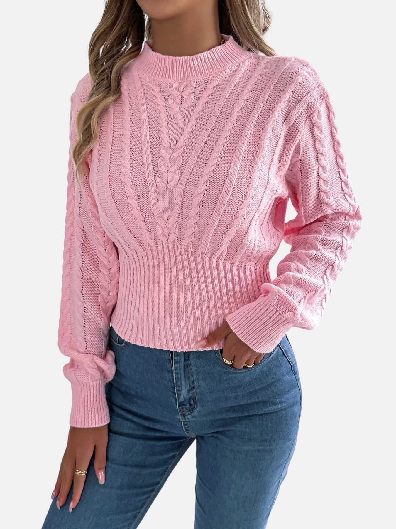 Pull torsade rose