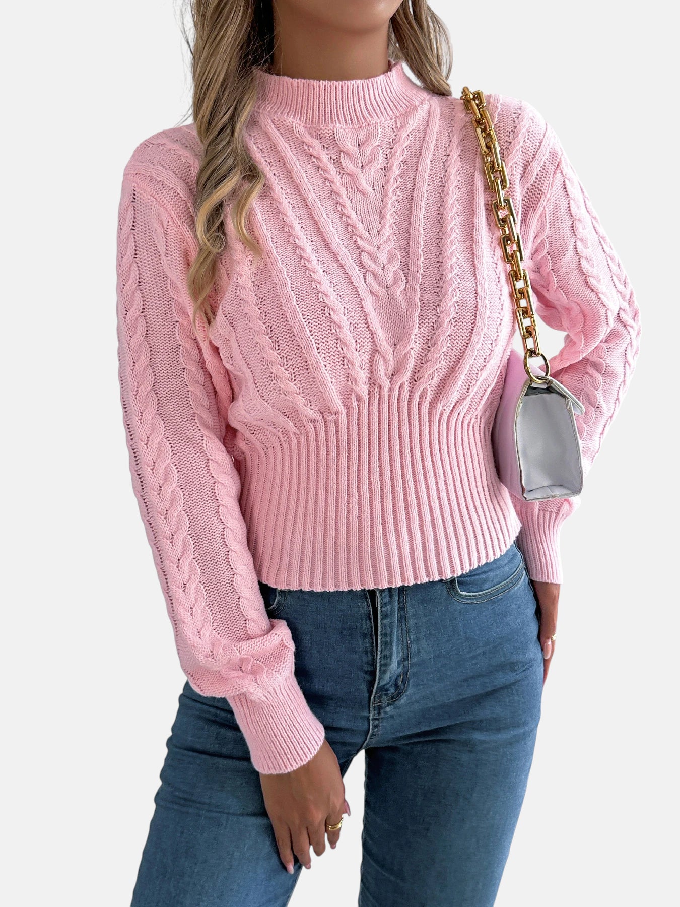 Pull torsade rose