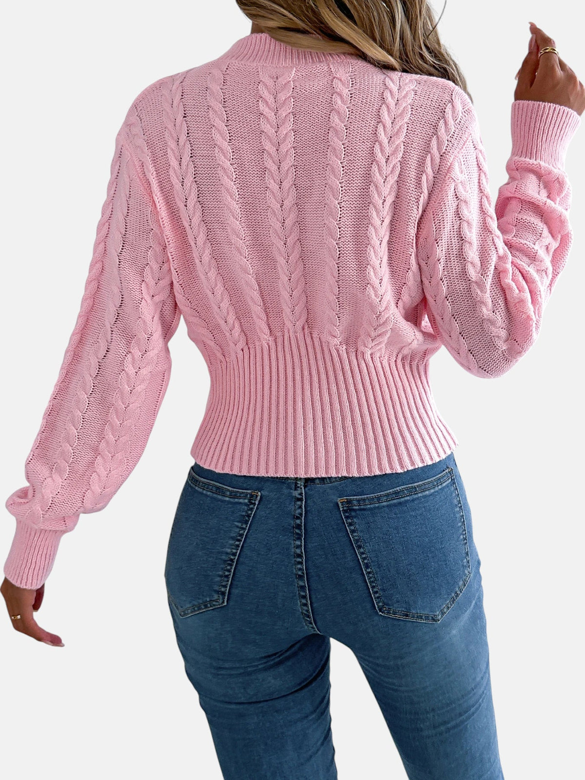 Pull torsade rose