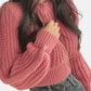 Pull vieux rose femme