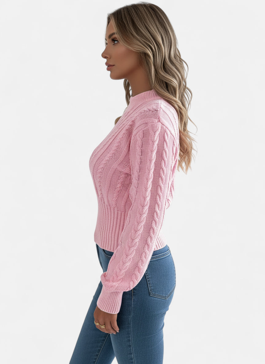 Pull torsade rose