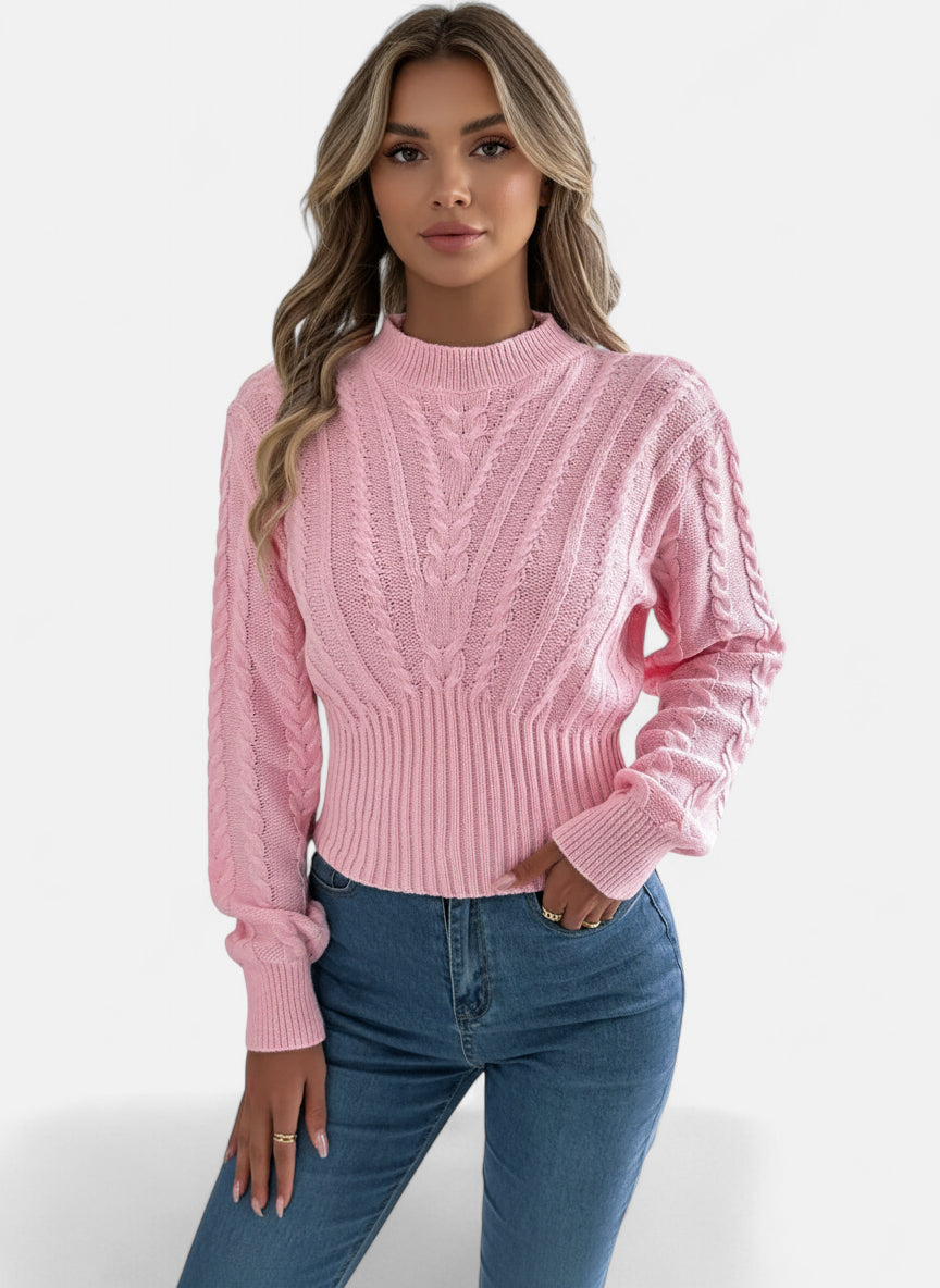 Pull torsade rose
